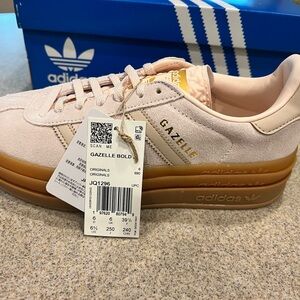 Adidas Gazelle Bold Women's Sneakers - Light Pink and Brown